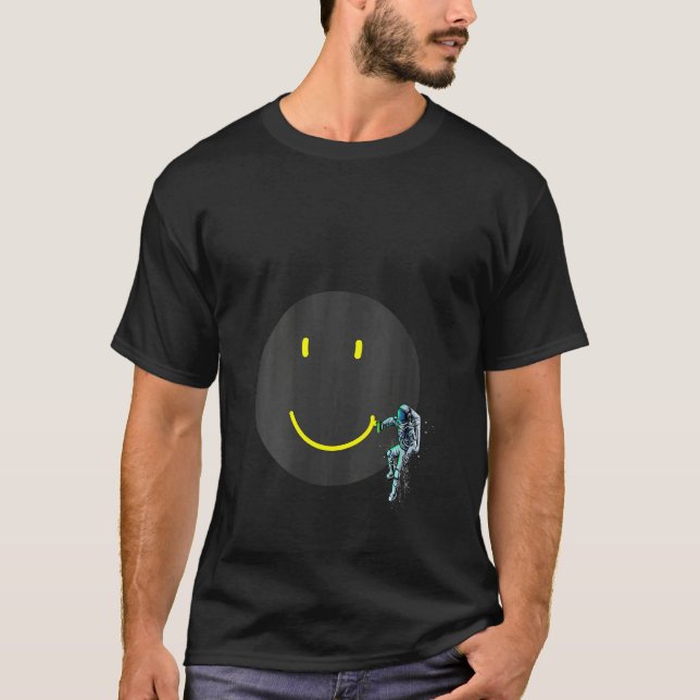 Frauen machen Moon Smile Astronaut Space Sprayer T-Shirt (Vorderseite)