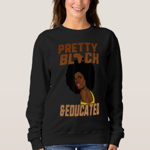 Frauen Mädchen Hübsch schwarz und gezüchtetes Klei Sweatshirt