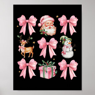 Frauen Mädchen Kinder Coquette Rosa Weihnachtsbaum Poster