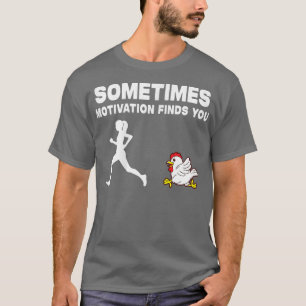 Frauen Mädchen-Rooster-Laufende Athlete manchmal M T-Shirt