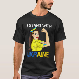 Frauen Mädchen unzerbrechliche Ukraine ich stehe m T-Shirt