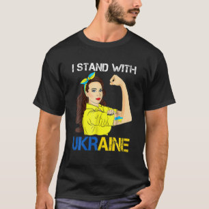 Frauen Mädchen unzerbrechliche Ukraine ich stehe  T-Shirt