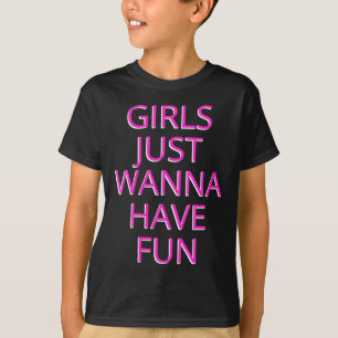 Frauen Mädchen wollen nur Spaß haben V-Ausschnitt  T-Shirt