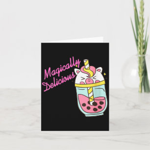 Frauen Magisch Leckeres Einhorn Boba Kawaii Bübche Karte