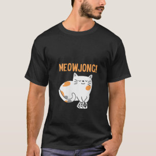 Frauen Mahjong Katze Spieler Brettspiel Mah Jongg T-Shirt