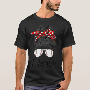 Frauen Mama Leben Softball Baseball Mütter D T-Shirt