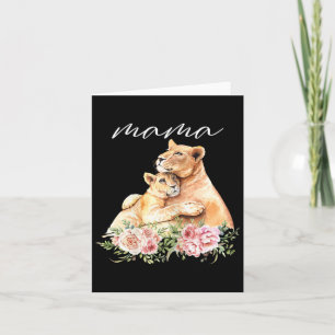 Frauen Mama Löwin Shirt Neue Mutter Löwe Mutter Ge Karte