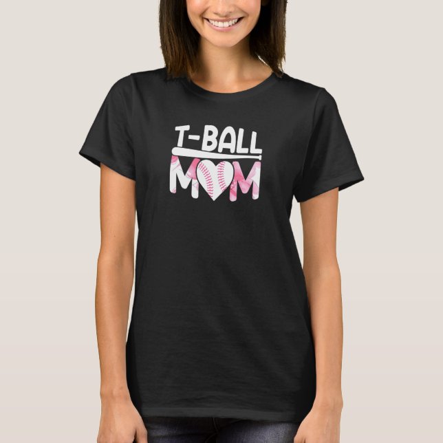 Frauen Mama Tball Mama Leopard für Frauen B T-Shirt (Vorderseite)