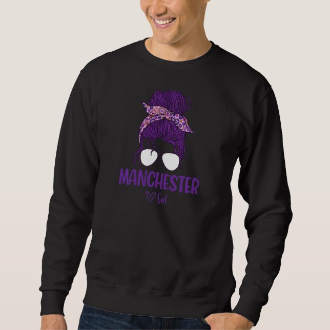 Frauen Manchester Girl Geboren in Manchester Sweatshirt (Vorderseite)