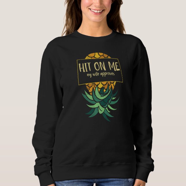 Frauen Männer Auf den Kopf Ananas Subtile Swinger Sweatshirt (Vorderseite)