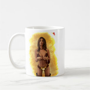 Frauen Männer Emily Ratajkowski in Ferrero Rocher Kaffeetasse