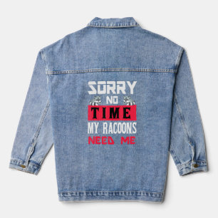 Frauen Männer Raccoon Jeansjacke