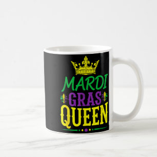 Frauen Mardi Gras Königin Karneval Narr Perlen Par Kaffeetasse