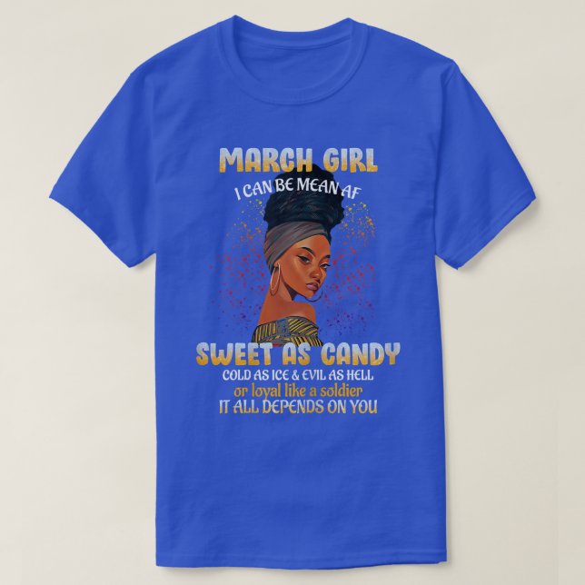 Frauen März Mädchen Sweet als Candy Black Women Bi T-Shirt (Design vorne)