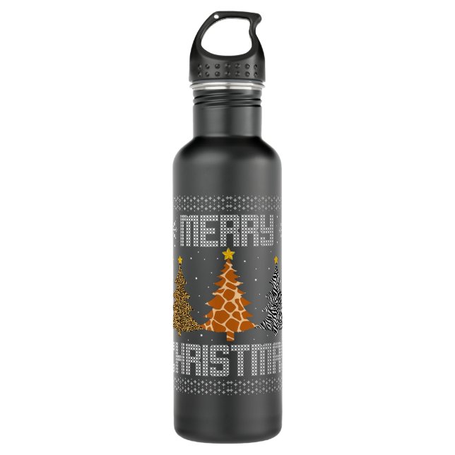 FRAUEN Matching Family Group Stepfather Weihnachte Edelstahlflasche (Vorderseite)