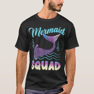 Frauen Meerjungfrauengruppe Meerjungfrauen Geburts T-Shirt
