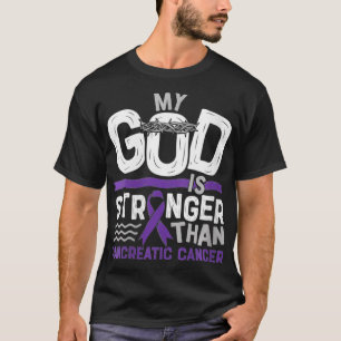 Frauen Mein Gott ist stärker als Bauchspeicheldrüs T-Shirt