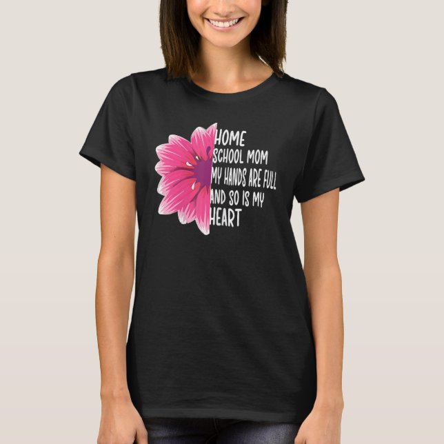 Frauen mein Herz ist voll _ Mama zu Hause schätzen T-Shirt (Vorderseite)