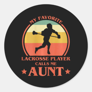 Frauen Mein Lieblings-Lacrosse-Spieler Nennt Mich Runder Aufkleber