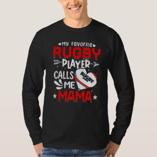 Frauen Mein Lieblings-Rugby-Spieler nennt mich Mam T-Shirt