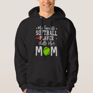 Frauen Mein Lieblings-Softballspieler nennt mich M Hoodie