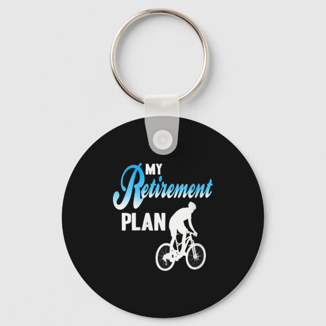 Frauen mein Ruhestand Funny Cycling Spaß Acti Schlüsselanhänger (Vorderseite)