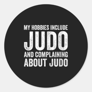 Frauen Meine Hobbys Umfassen Judo Lustig Judoka V- Runder Aufkleber