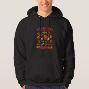 Frauen Meine Lieblingsputen Nennen Mich Grama Pass Hoodie
