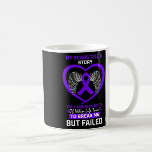 Frauen meine Narben erzählen eine Lila Fibromyalgi Kaffeetasse