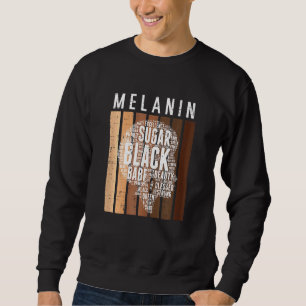 Frauen Melanin Zucker Schwarze Königin Afro Afrika Sweatshirt