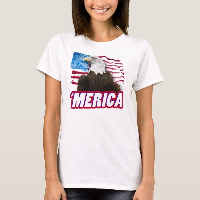 'Frauen Merica T - Shirt-| T-Shirt (Vorderseite)