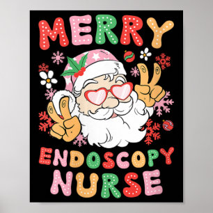 Frauen Merry Endoscopy Nurse Christmas Endoscopy N Poster