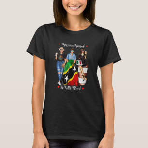 Frauen Mexikanisch St Kitts Nevis Herkunft In Mex T-Shirt
