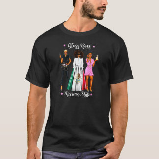 Frauen mexikanische Friseurin Beauty Black Mexico  T-Shirt
