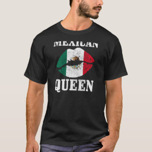 Frauen mexikanische Königin Mexiko Flaggenpreis Vi T-Shirt