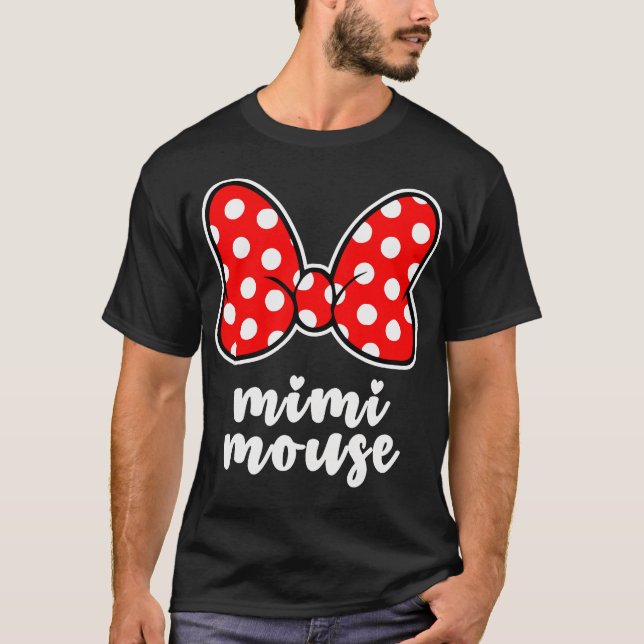 Frauen Mimi Maus Familienurlaub Bow T-Shirt (Vorderseite)