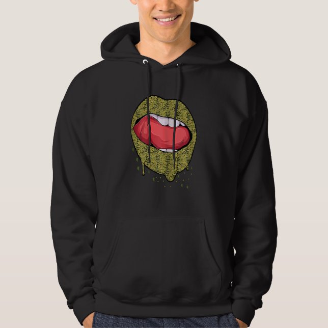 Frauen Mini Croco Lizard Bryophyte Print Driving Hoodie (Vorderseite)