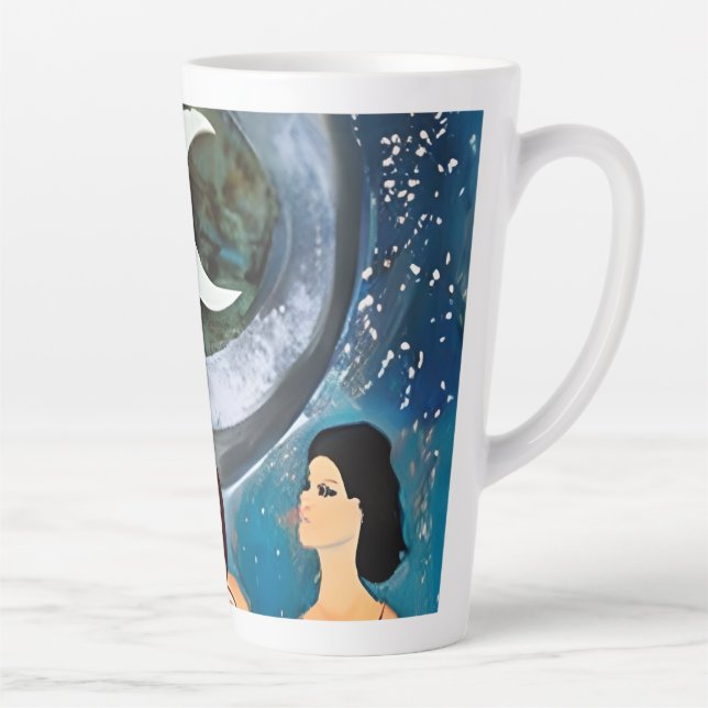 Frauen mit Blick auf die Mondkunst Milchtasse (Rechts)
