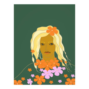 Frauen mit Blume Fotodruck