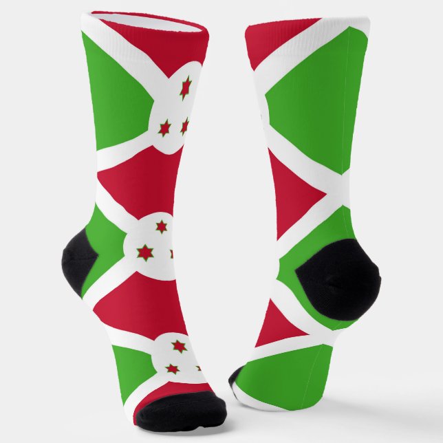 Frauen mit der Flagge Burundis Socken (Gewinkelt)