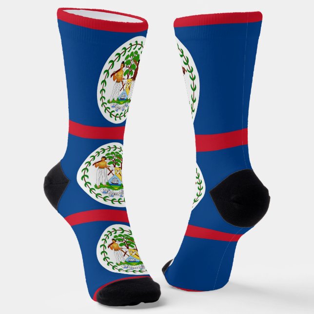 Frauen mit der Flagge von Belize Socken (Gewinkelt)