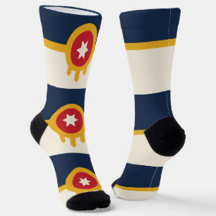 Frauen mit der Flagge von Tulsa, Oklahoma Socken