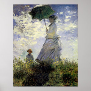 Frauen mit einer Sonnenschirm ~ Madame Monet mit Poster