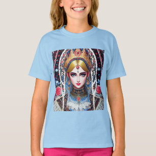 Frauen mit einer Verzierten Goldadresse T-Shirt