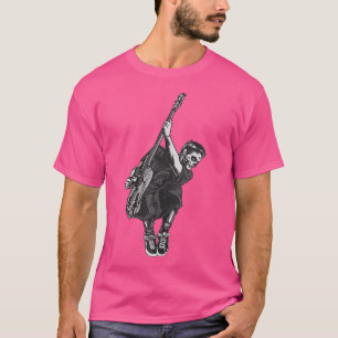 Frauen mit elektrischer Energie und Skelett-Akusti T-Shirt