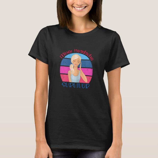 Frauen mit geringerem Kopfschmerz Frauen mit Kopfs T-Shirt (Vorderseite)