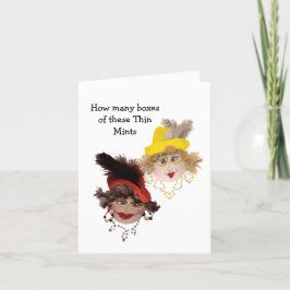 Frauen mit ihrem Thinkkochtopf-Spaß Karte