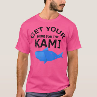 Frauen mit japanischem Origami-Design und farbenfr T-Shirt