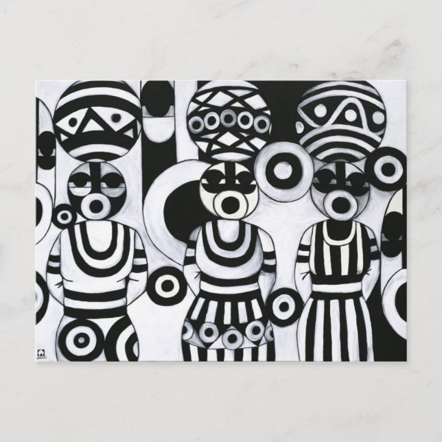 Frauen mit Kalabashes von Emeka! Postkarte (Vorderseite)