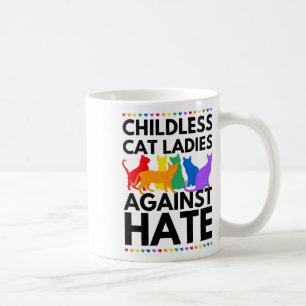 Frauen mit Katzen gegen Hass wählen Kamala-Harris  Kaffeetasse